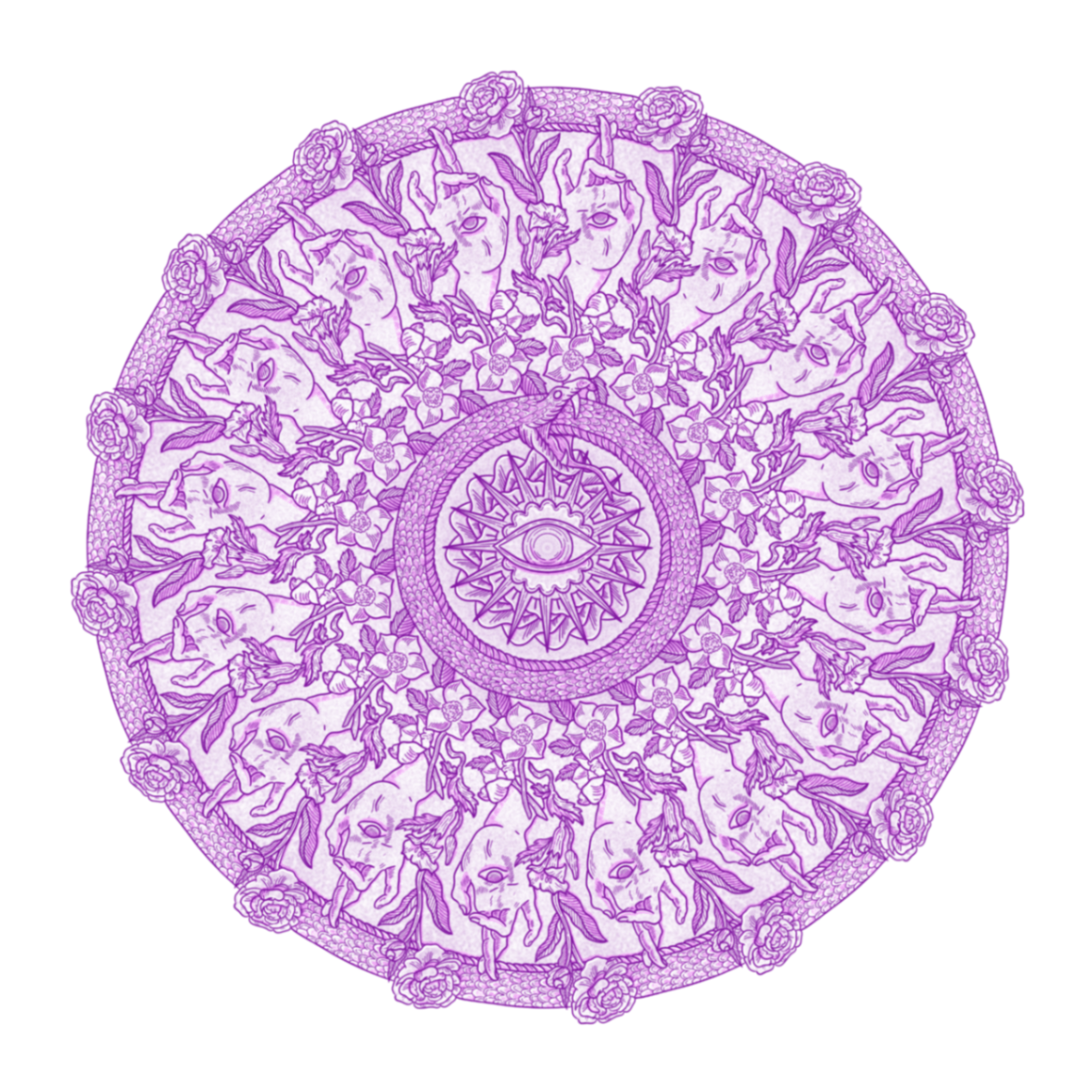 Mandala · Ojo y serpiente